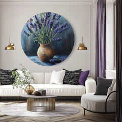 Στρογγυλές ζωγραφιές με ακρυλικό Λεβάντα δώρο