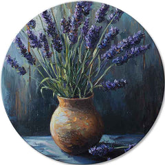 Στρογγυλές ζωγραφιές με ακρυλικό Λεβάντα δώρο