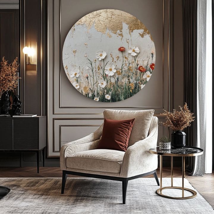 Στρογγυλές ζωγραφιές με ακρυλικό Αντανακλάσεις του ήλιου