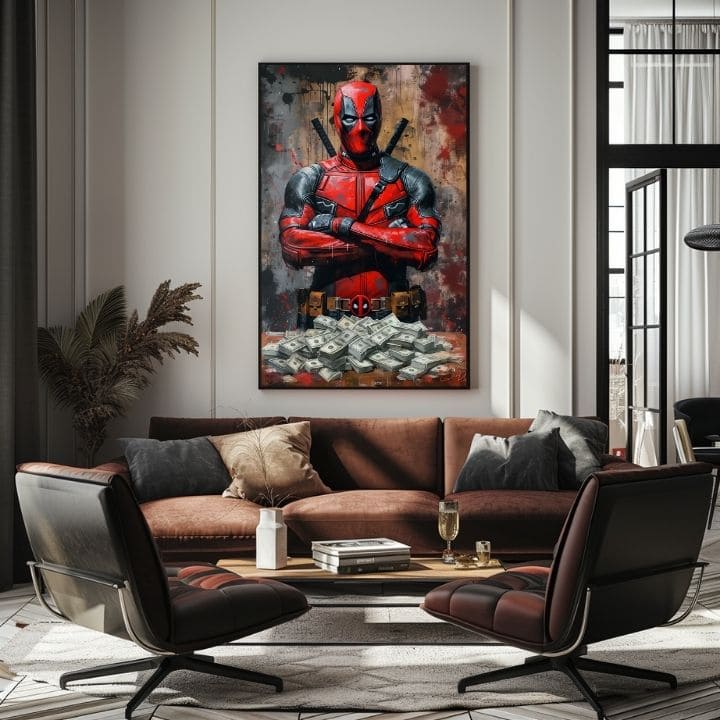 Ζωγραφική Deadpool: Χρήματα και Χάος | Ακρυλικές Λεπτομέρειες