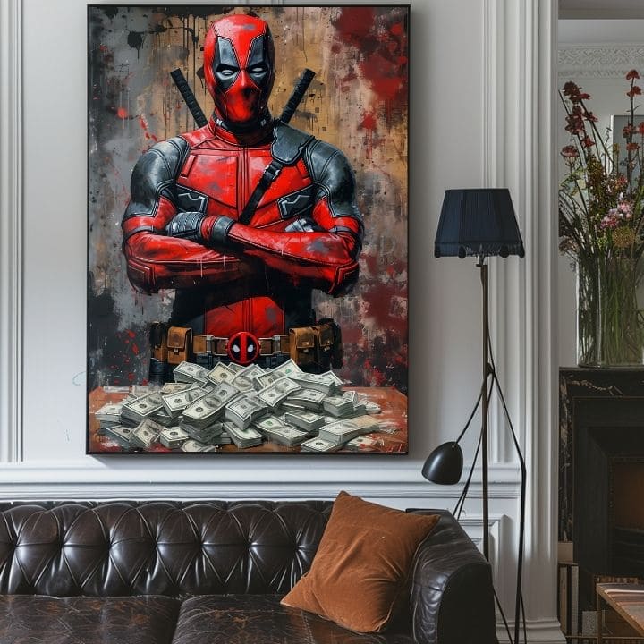 Ζωγραφική Deadpool: Χρήματα και Χάος | Ακρυλικές Λεπτομέρειες