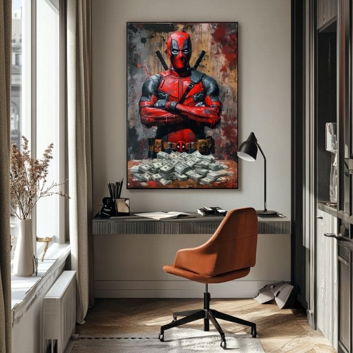 Ζωγραφική Deadpool: Χρήματα και Χάος | Ακρυλικές Λεπτομέρειες