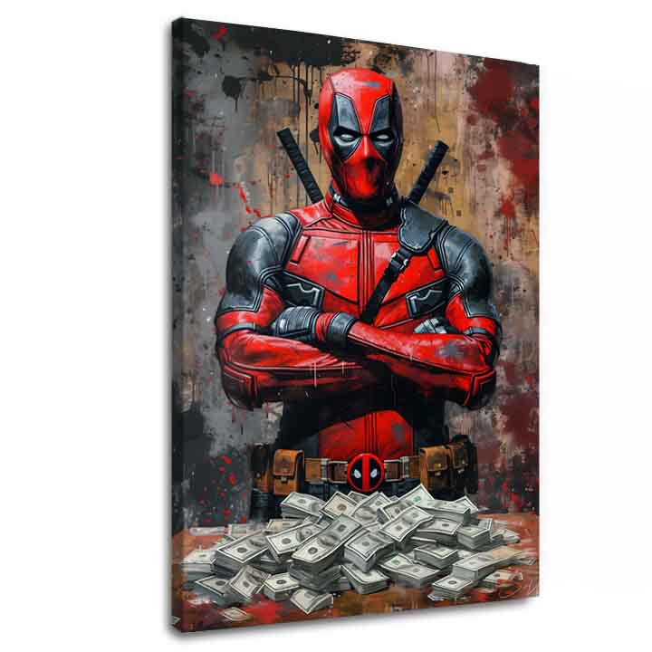 Ζωγραφική Deadpool: Χρήματα και Χάος | Ακρυλικές Λεπτομέρειες