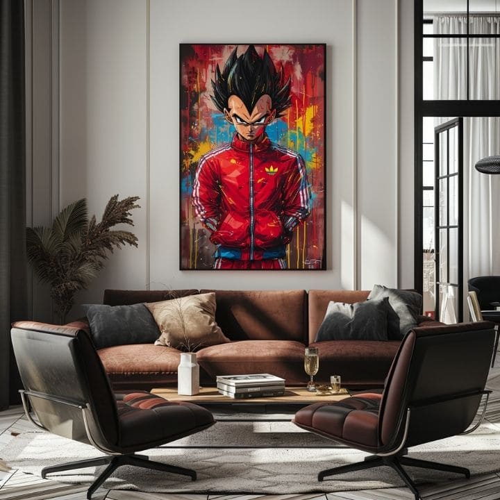 Saiyan: Πίνακας με τη Δύναμη του Πολεμιστή | Ακρυλικές Λεπτομέρειες