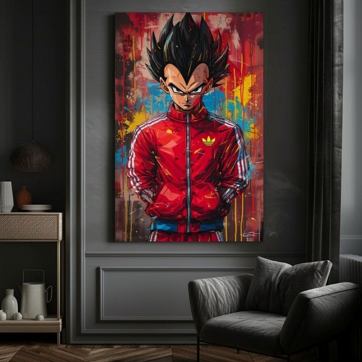Saiyan: Πίνακας με τη Δύναμη του Πολεμιστή | Ακρυλικές Λεπτομέρειες