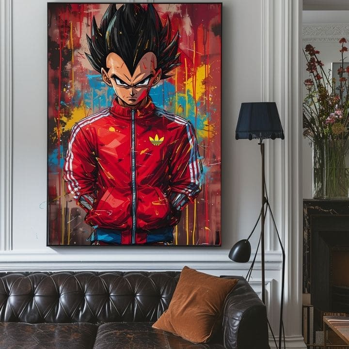 Saiyan: Πίνακας με τη Δύναμη του Πολεμιστή | Ακρυλικές Λεπτομέρειες