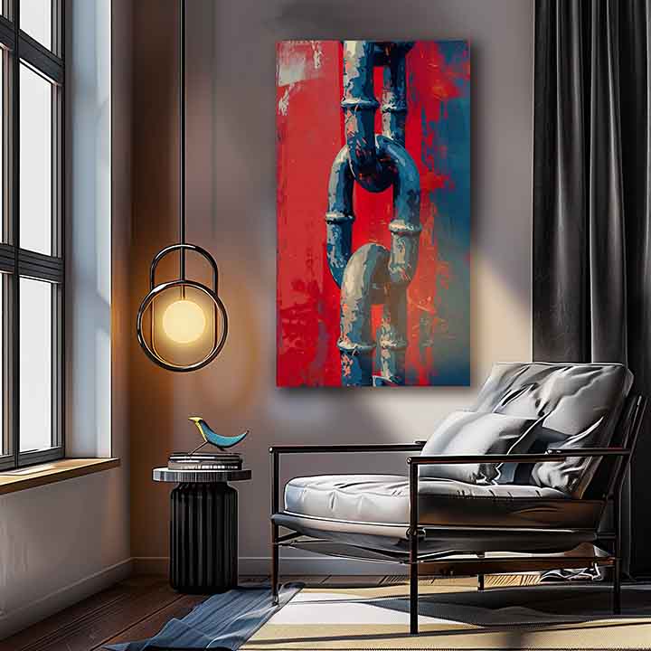 Εικόνα INDUSTRIAL CHAIN σε καμβά | Ακρυλικό λεπτομέρειες