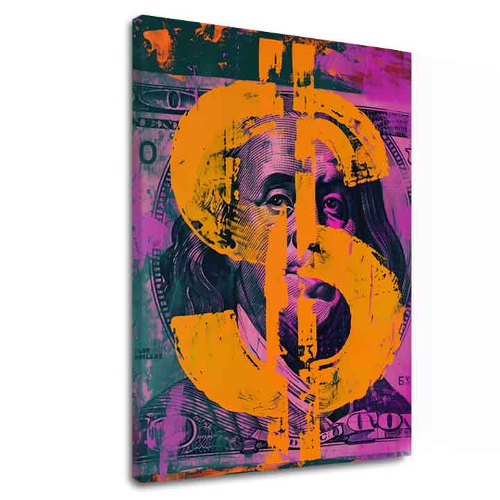 Εικόνα MONEY BENJAMIN σε καμβά | Ακρυλικό λεπτομέρειες