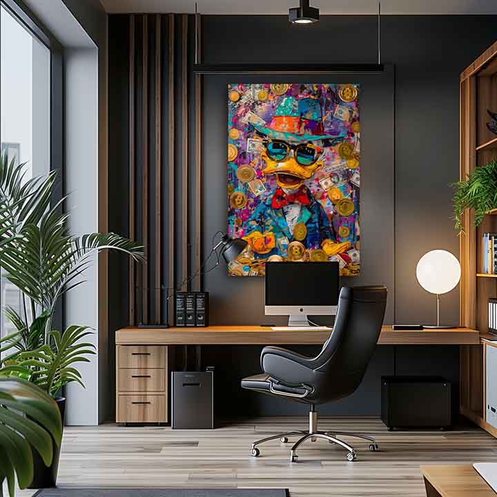 Εικόνα DAPPER DUCK σε καμβά | Ακρυλικό λεπτομέρειες