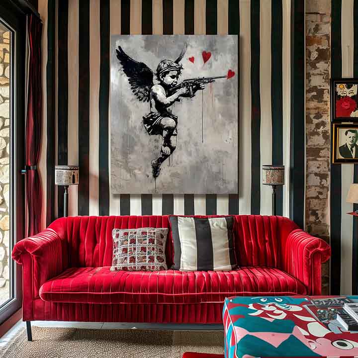 Εικόνα LOVE HUNTER σε καμβά | Ακρυλικό λεπτομέρειες