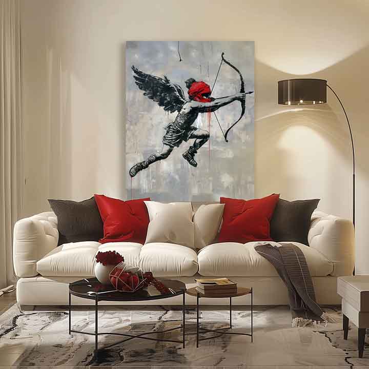 Εικόνα CUPID'S AIM σε καμβά | Ακρυλικό λεπτομέρειες