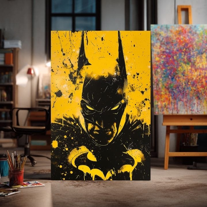 Εικόνα DARK KNIGHT σε καμβά | φινιρισμένο στο χέρι του καλλιτέχνη