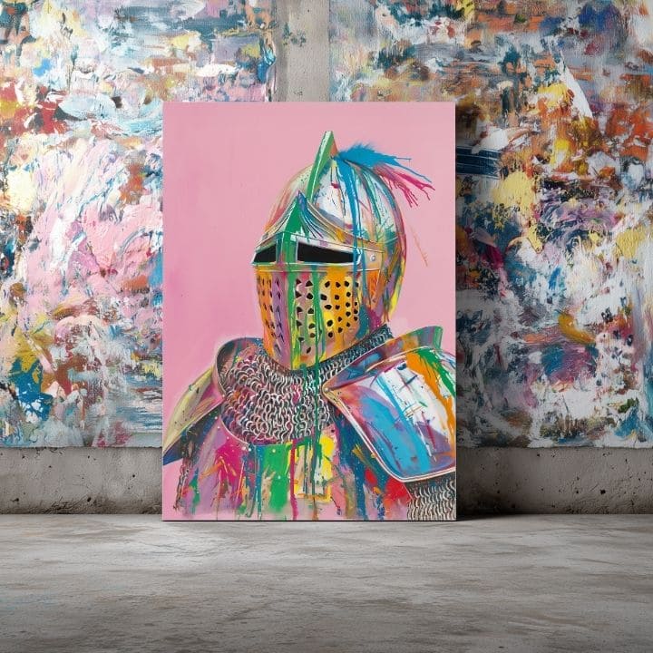 Εικόνα VIVID KNIGHT σε καμβά | Ζωγραφισμένη δομή