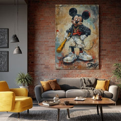 Εικόνα STREET MICKEY σε καμβά | Ζωγραφισμένη δομή