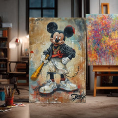 Εικόνα STREET MICKEY σε καμβά | Ζωγραφισμένη δομή