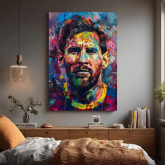 Εικόνα MESSI VIBES σε καμβά | Ζωγραφισμένη δομή