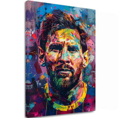 Εικόνα MESSI VIBES σε καμβά | Ζωγραφισμένη δομή