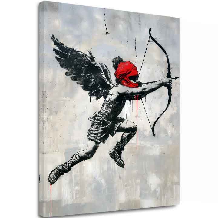 Εικόνα CUPID'S AIM σε καμβά | Ζωγραφισμένη δομή