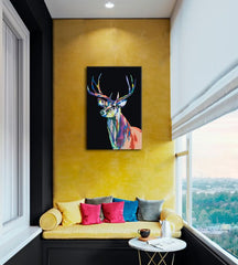 Ζωγραφική με αριθμούς COLOURFUL DEER | χαμηλή δυσκολία SPECIAL BLACK EDITION - εικόνα 2