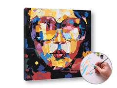 Ζωγραφική με αριθμούς ΓΥΝΑΙΚΑ ΜΕ ΜΑΤΙΑ | χαμηλή δυσκολία