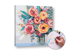 Ζωγραφική με αριθμούς JOY OF FLOWERS | χαμηλή δυσκολία