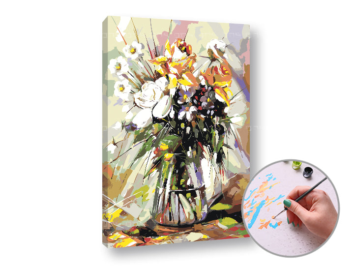 Ζωγραφική με αριθμούς LUCKY FLOWERS IN THE PASSION | μεσαία δυσκολία