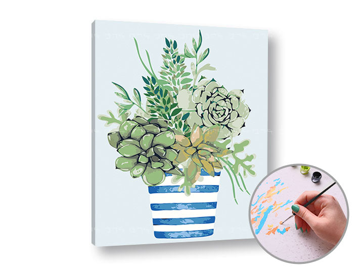 Ζωγραφική με αριθμούς ΠΡΑΣΙΝΑ ΛΟΥΛΟΥΔΙΑ ΣΤΟ ΛΟΥΛΟΥΔΙ | χαμηλή δυσκολία