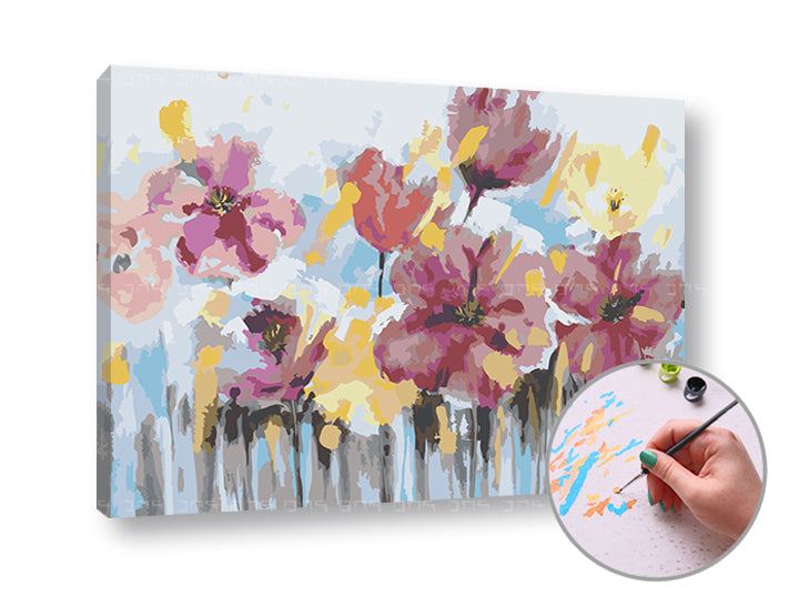 Ζωγραφική με αριθμούς ABSTRACT FLOWERS | χαμηλή δυσκολία