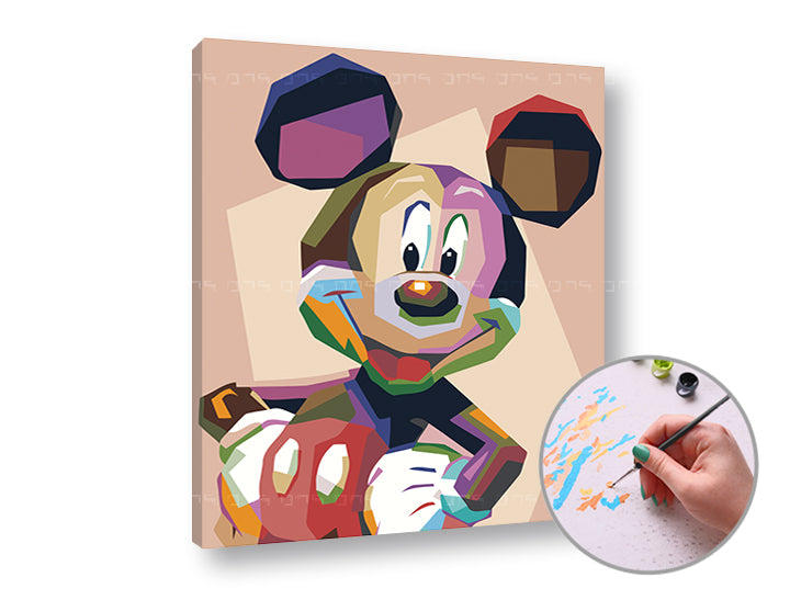 Ζωγραφική με αριθμούς MICKEY MOUSE | χαμηλή δυσκολία