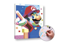 Ζωγραφική με αριθμούς SUPER MARIO | χαμηλή δυσκολία