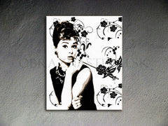 Χειροποίητος πίνακας ζωγραφικής POP ART AUDREY HEPBURN
