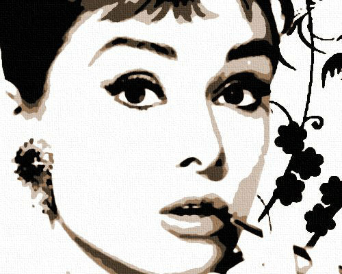 Χειροποίητος πίνακας ζωγραφικής POP ART AUDREY HEPBURN - εικόνα 3
