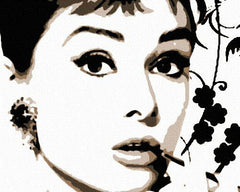 Χειροποίητος πίνακας ζωγραφικής POP ART AUDREY HEPBURN - εικόνα 3