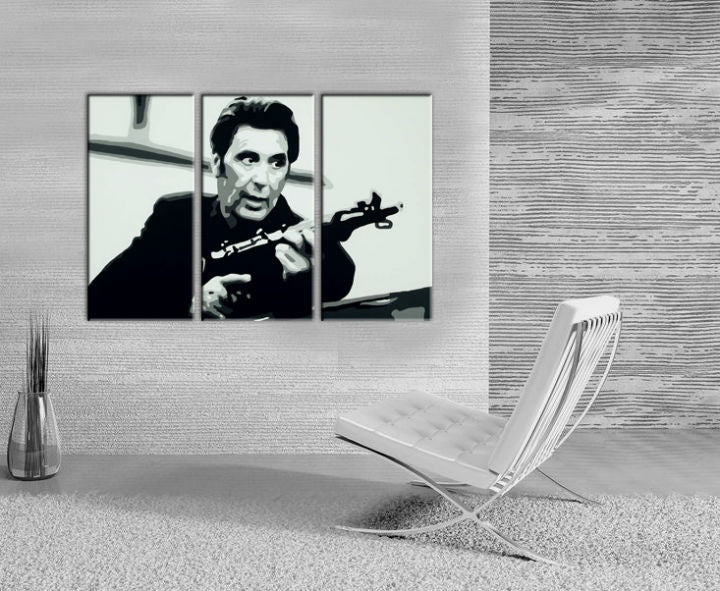 Χειροποίητος πίνακας ζωγραφικής POP Art AL PACINO 3 τεμάχια al4