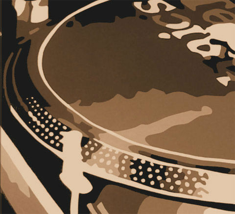 Χειροποίητος πίνακας ζωγραφικής POP ART DJ 60x40 cm