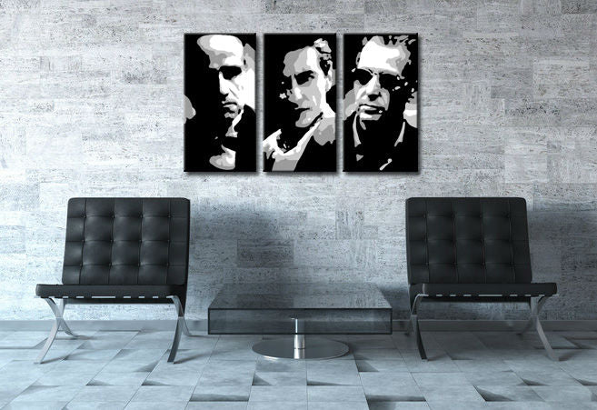 Χειροποίητος πίνακας ζωγραφικής POP ART GODFATHER 120x80 cm