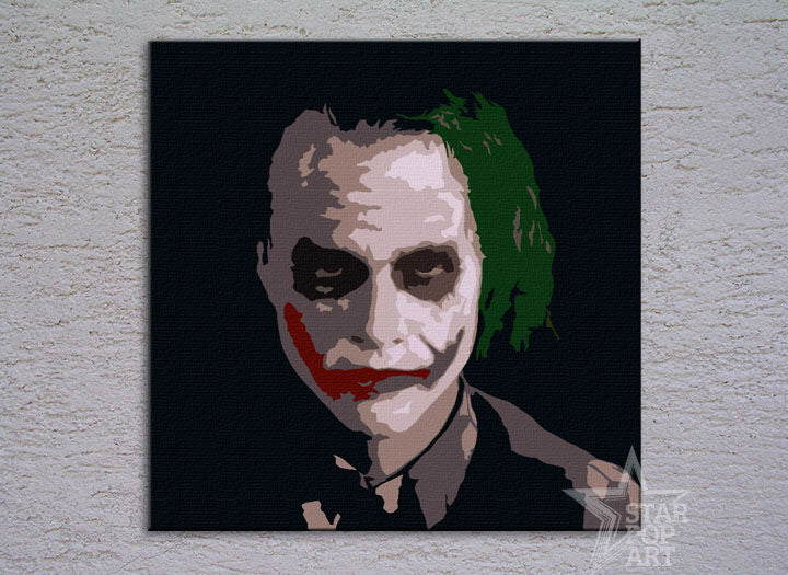 Χειροποίητος πίνακας ζωγραφικής POP ART JOKER  100x100 cm