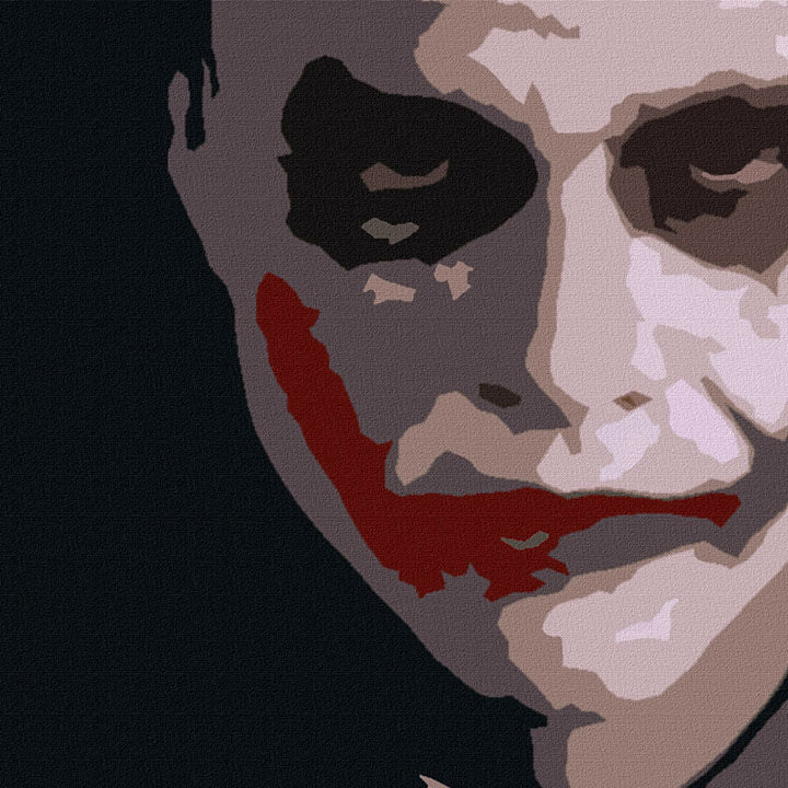 Χειροποίητος πίνακας ζωγραφικής POP ART JOKER  100x100 cm