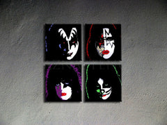 Χειροποίητος πίνακας ζωγραφικής POP ART KISS