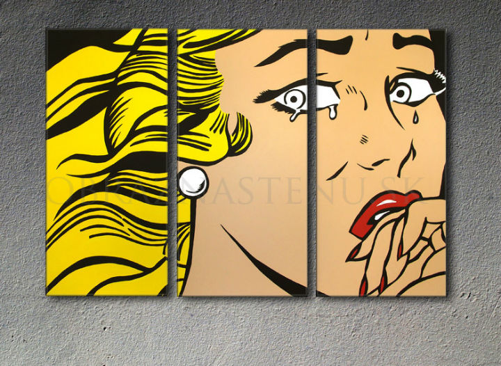 Χειροποίητος πίνακας ζωγραφικής POP ART LICHTENSTEIN  120x80 cm