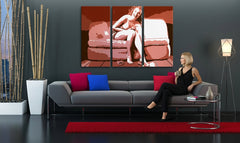 Χειροποίητη ζωγραφική POP Art Marilyn Monroe 3 τεμάχια mon3 - εικόνα 3