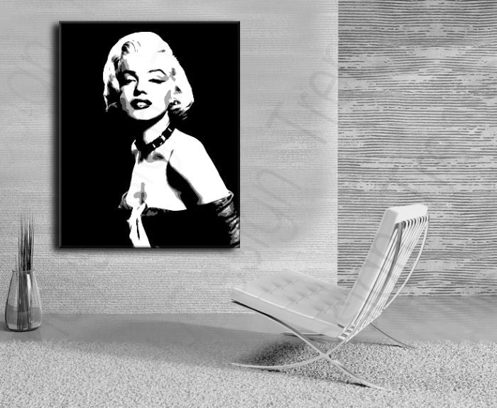 Χειροποίητος πίνακας ζωγραφικής POP ART MARILYN MONROE 80x100 cm