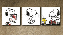 Χειροποίητος πίνακας ζωγραφικής POP ART  SNOOPY  210x70 cm