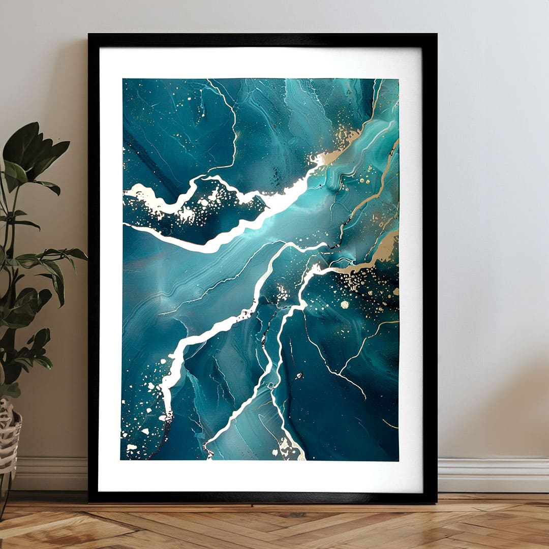 Αφίσα τοίχου με EXTRA εφέ - Marble of Sea