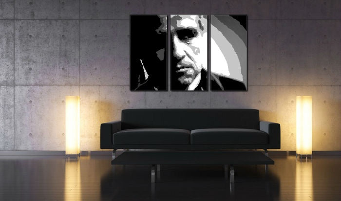 Χειροποίητη ζωγραφική POP Art του Marlon Brando 3 μέρη mb