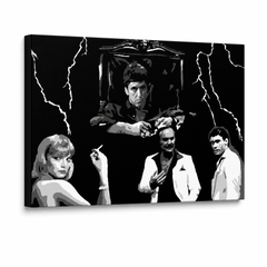 Χειροποίητος πίνακας ζωγραφικής POP Art AL PACINO 1 τεμάχιο al15 – Τρισδιάστατη απεικόνιση του χειροποίητα ζωγραφισμένου καμβά σε λευκό φόντο. Κυρίαρχα χρώματα: μαύρο, λευκό, γκρι.