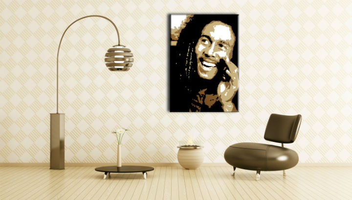 Χειροποίητος πίνακας ζωγραφικής POP ART BOB MARLEY