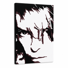 Χειροποίητος πίνακας ζωγραφικής POP Art David Bowie 1 τεμάχιο db – Τρισδιάστατη απεικόνιση του χειροποίητα ζωγραφισμένου καμβά σε λευκό φόντο. Κυρίαρχα χρώματα: μαύρο, καφέ, λευκό.