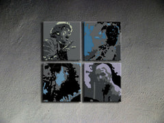 Χειροποίητος πίνακας ζωγραφικής POP ART ROLLING STONES