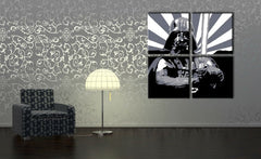 Χειροποίητος πίνακας ζωγραφικής POP Art STAR WARS 4 τεμάχια sw2
